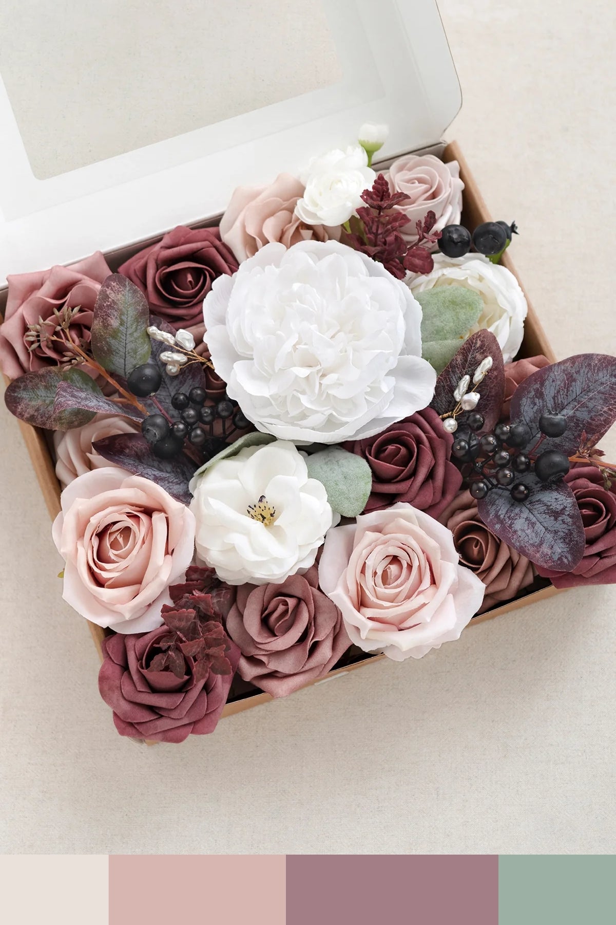 Artificial Flowers, Dusty Rose, Wedding Flowers