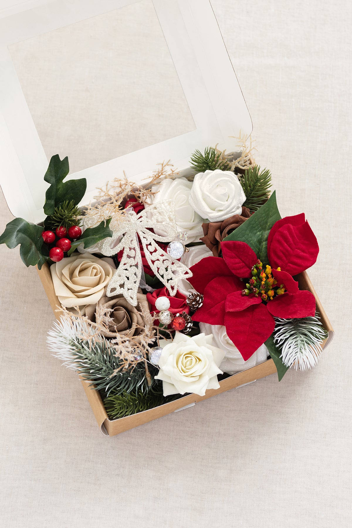 DIY Designer Flower Boxes in Champagne Christmas – Ling's Moment
