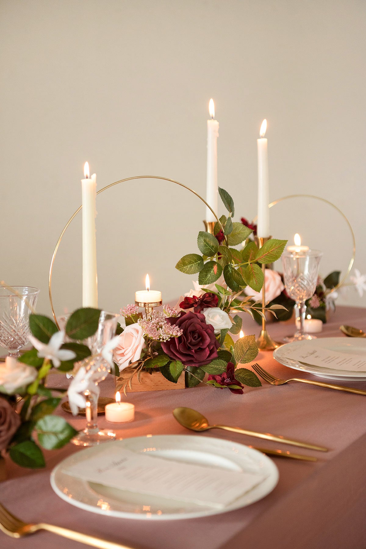 Wedding Centerpieces  Floral Centerpieces with Candle Holders