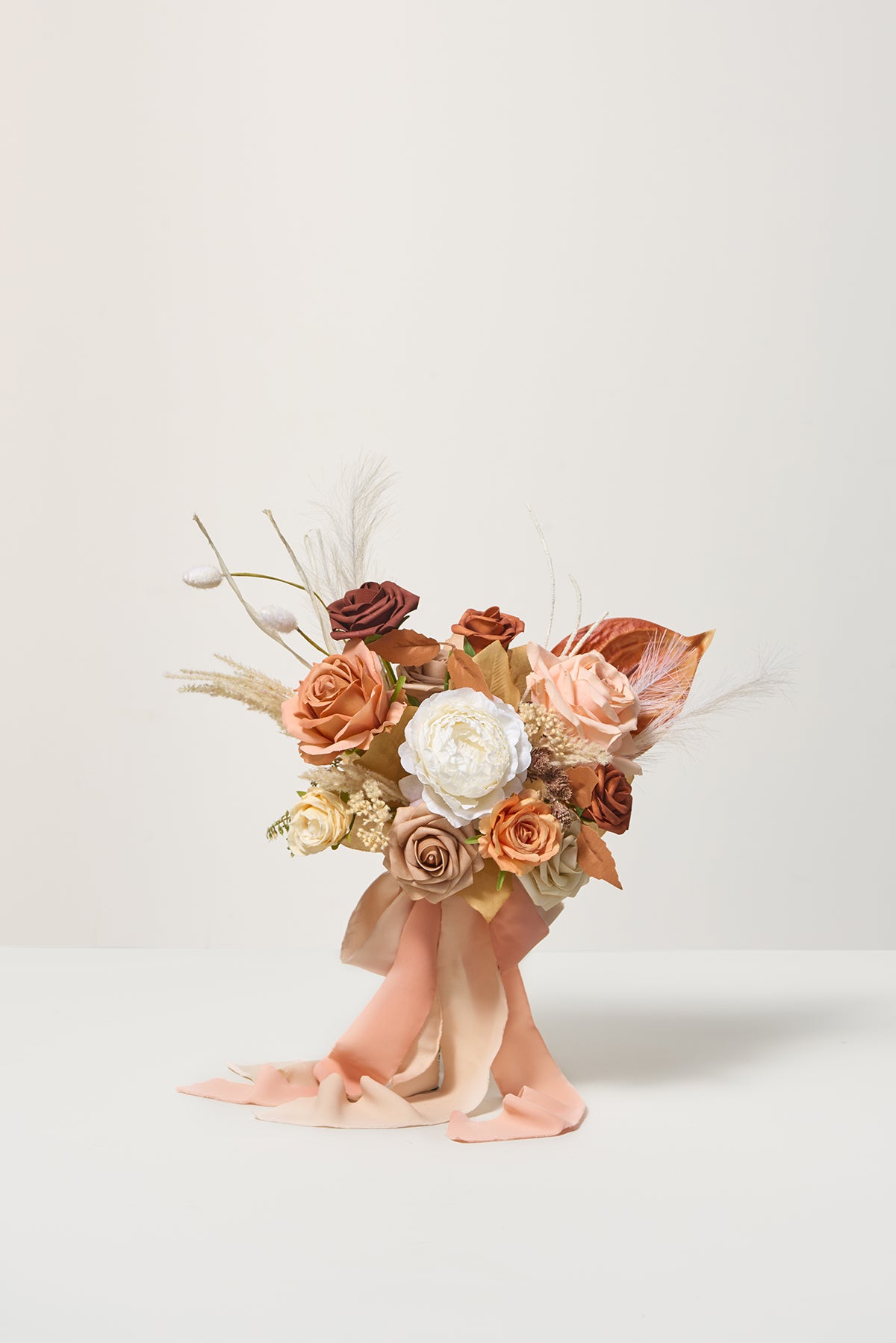 Free-Form Bridesmaid Bouquets in Rust & Sepia