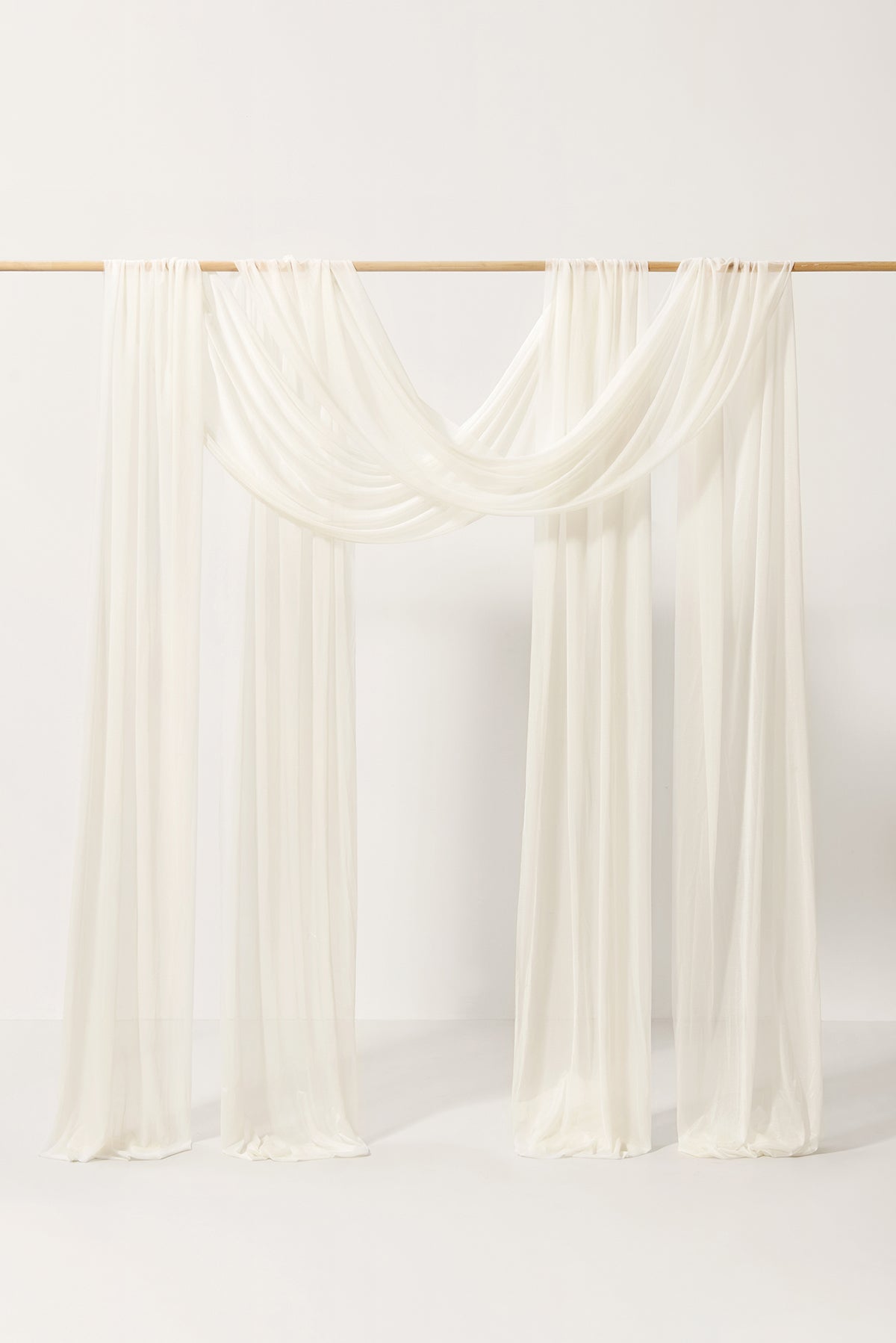 2 Panels Sheer Wedding Arch Draping 30" w x 32ft - 6 Colors