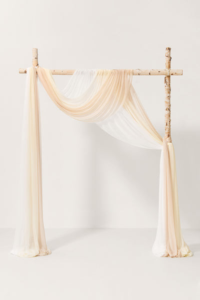 Wedding Arch Drapes in White & Beige