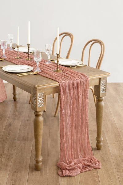 Table Linens in Rouge Colors