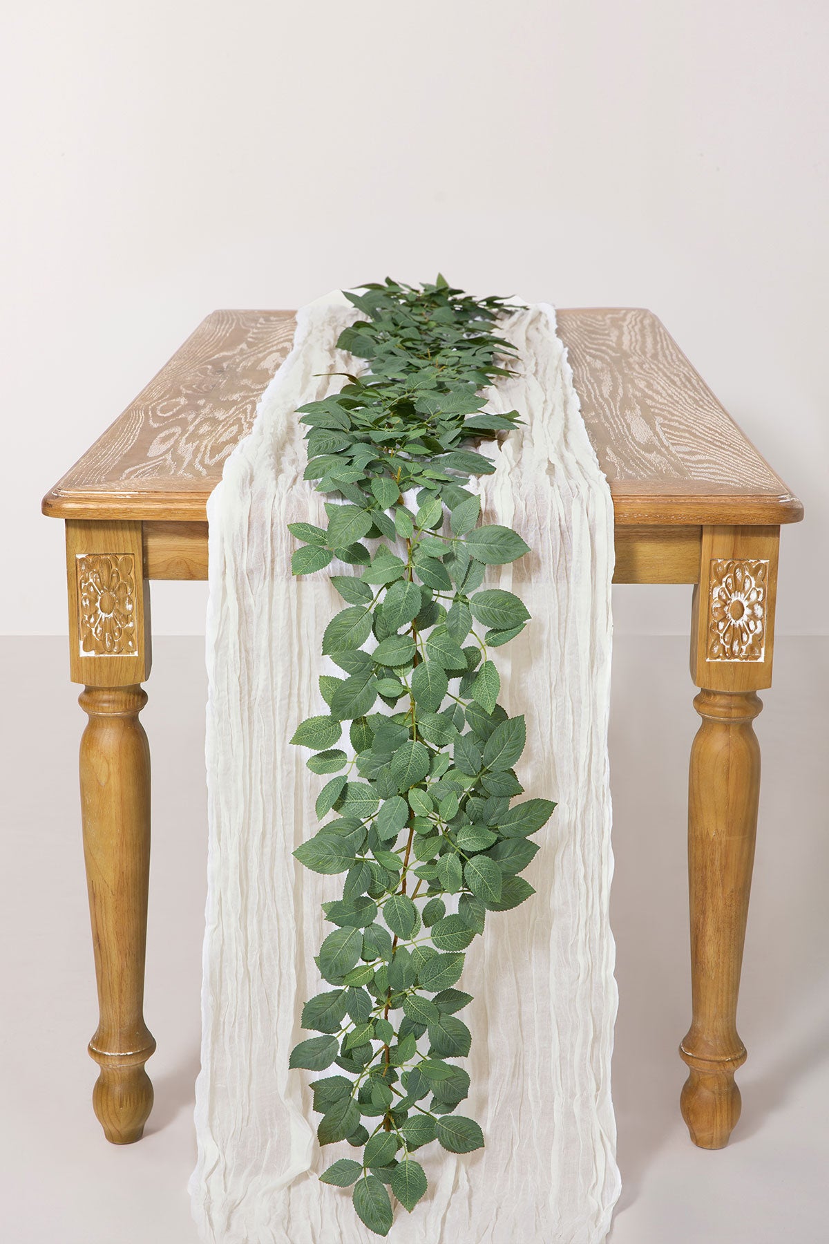 2ft Splicable Rose Leaf Garland with Mortise and Tenon Joint