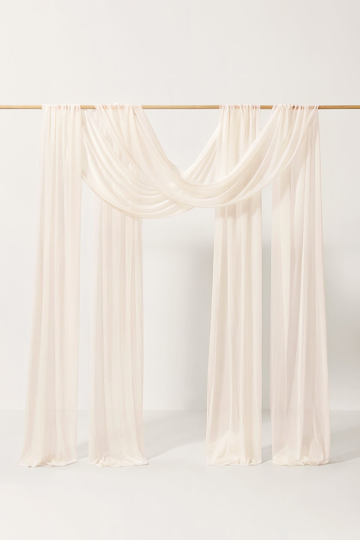 2 Panels Sheer Wedding Arch Draping 30" w x 32ft - 6 Colors