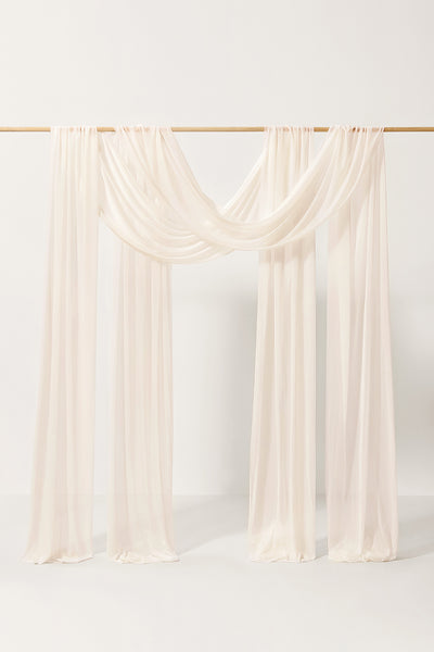 Wedding Arch Drapes in White & Beige