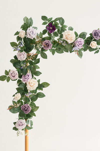 5ft Flower Garland in Lilac & Gold