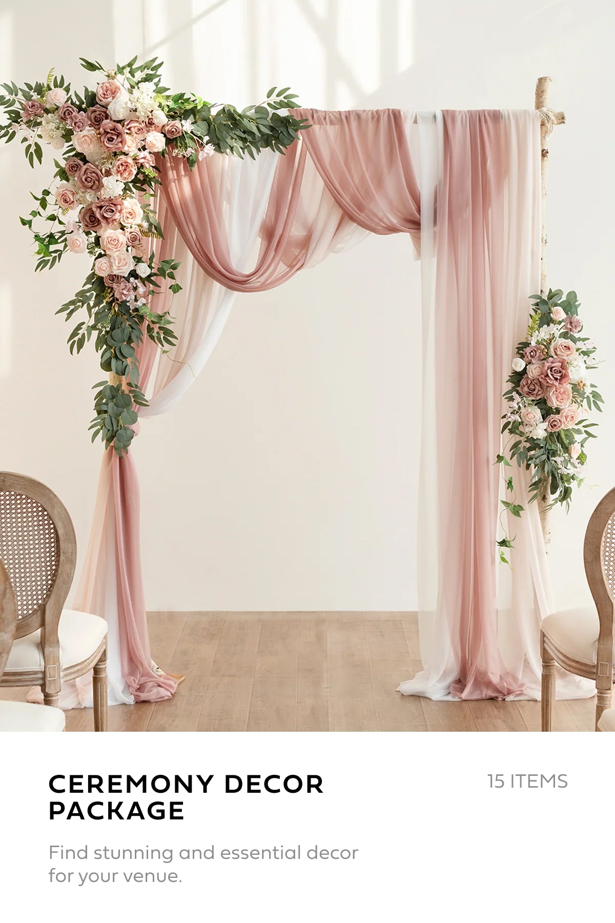 Pre-Arranged Wedding Flower Packages in Dusty Rose & Cream