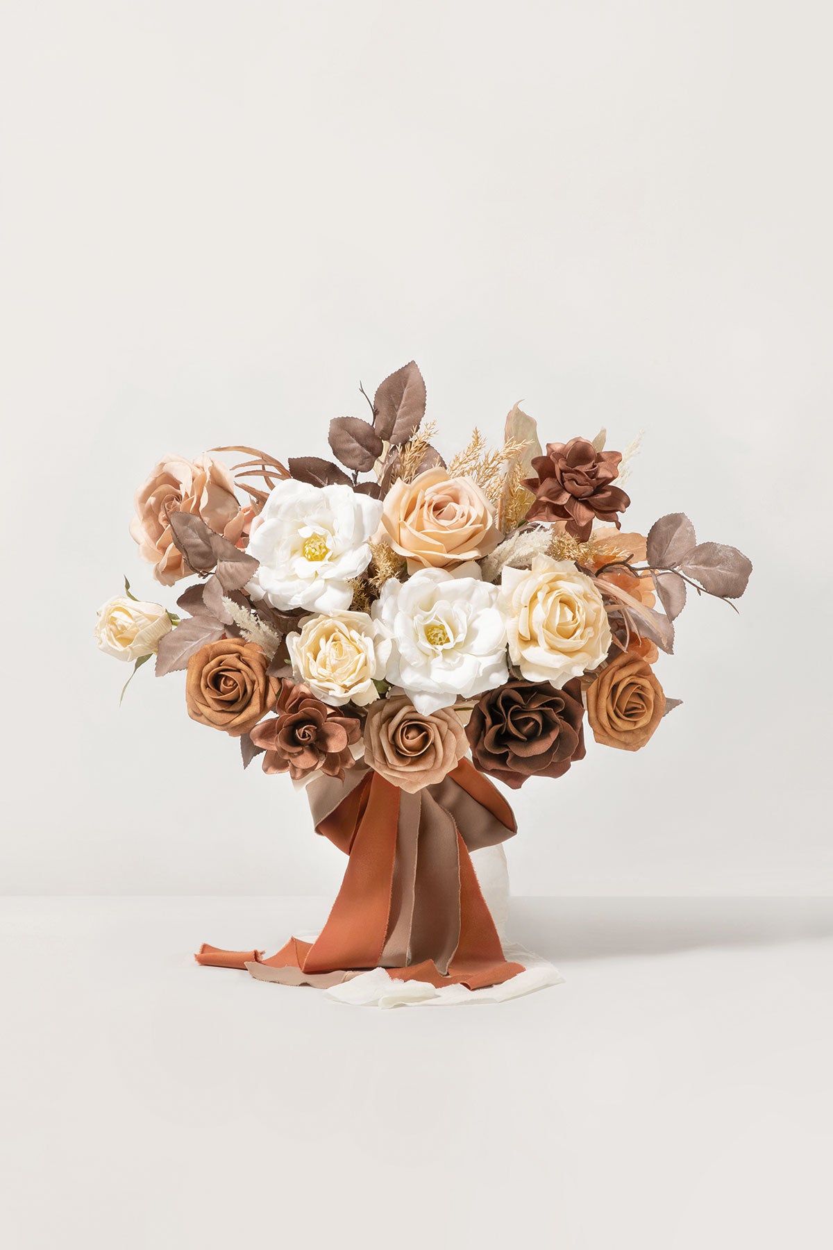 Small Free-Form Bridal Bouquet in Rust & Sepia