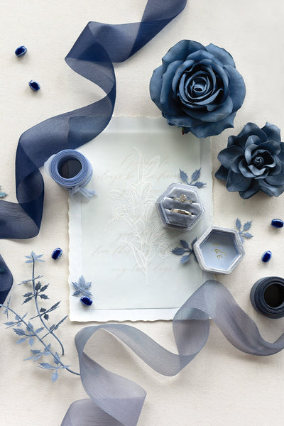 Ribbons in Dusty Blue & Navy