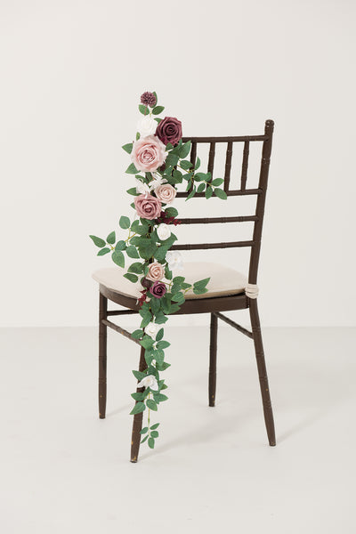 Wedding Hanging Chair Back Decoration in Dusty Rose & Mauve