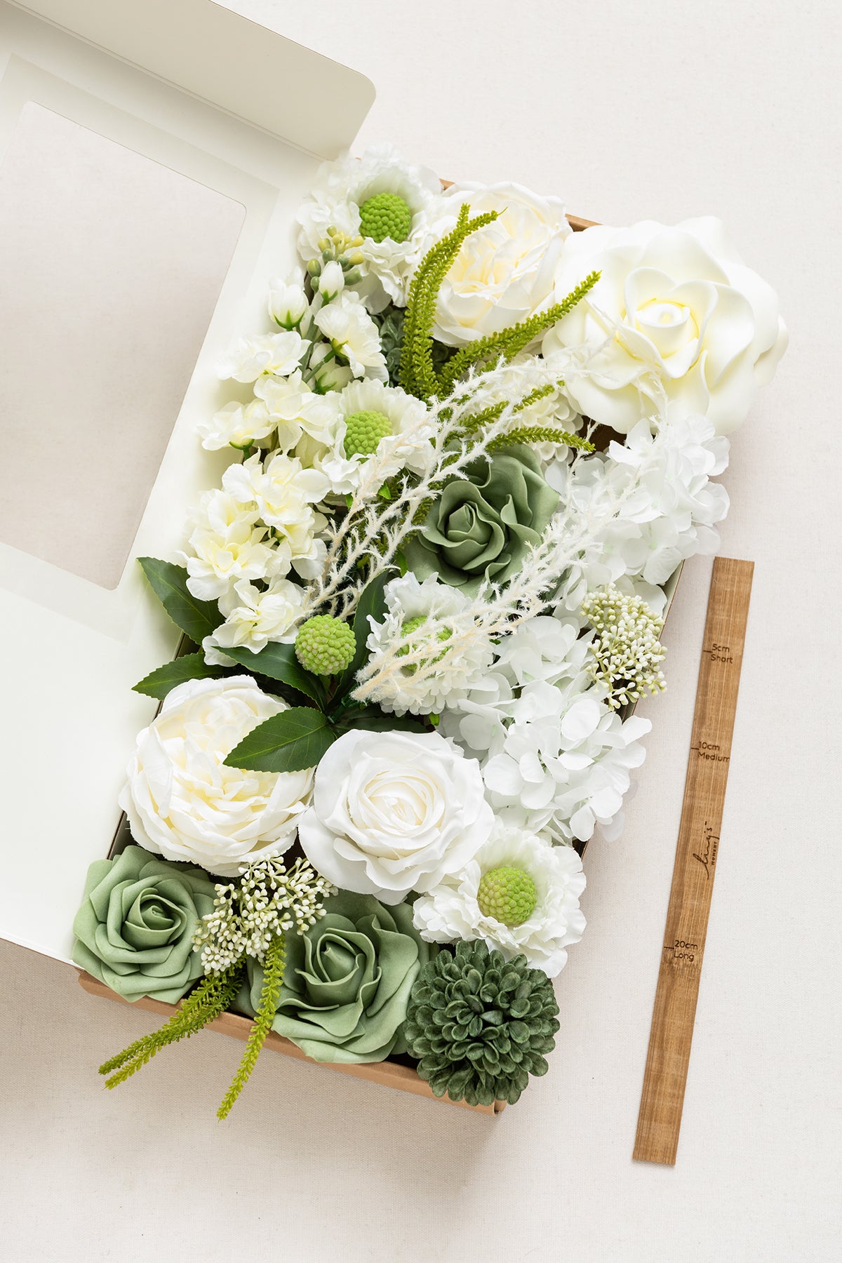 DIY Designer Flower Boxes in White & Sage