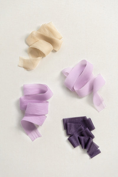 Chiffon Ribbon in French Lavender & Plum