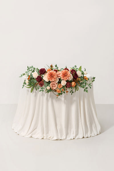 Head Table Floral Swags in Sunset Terracotta