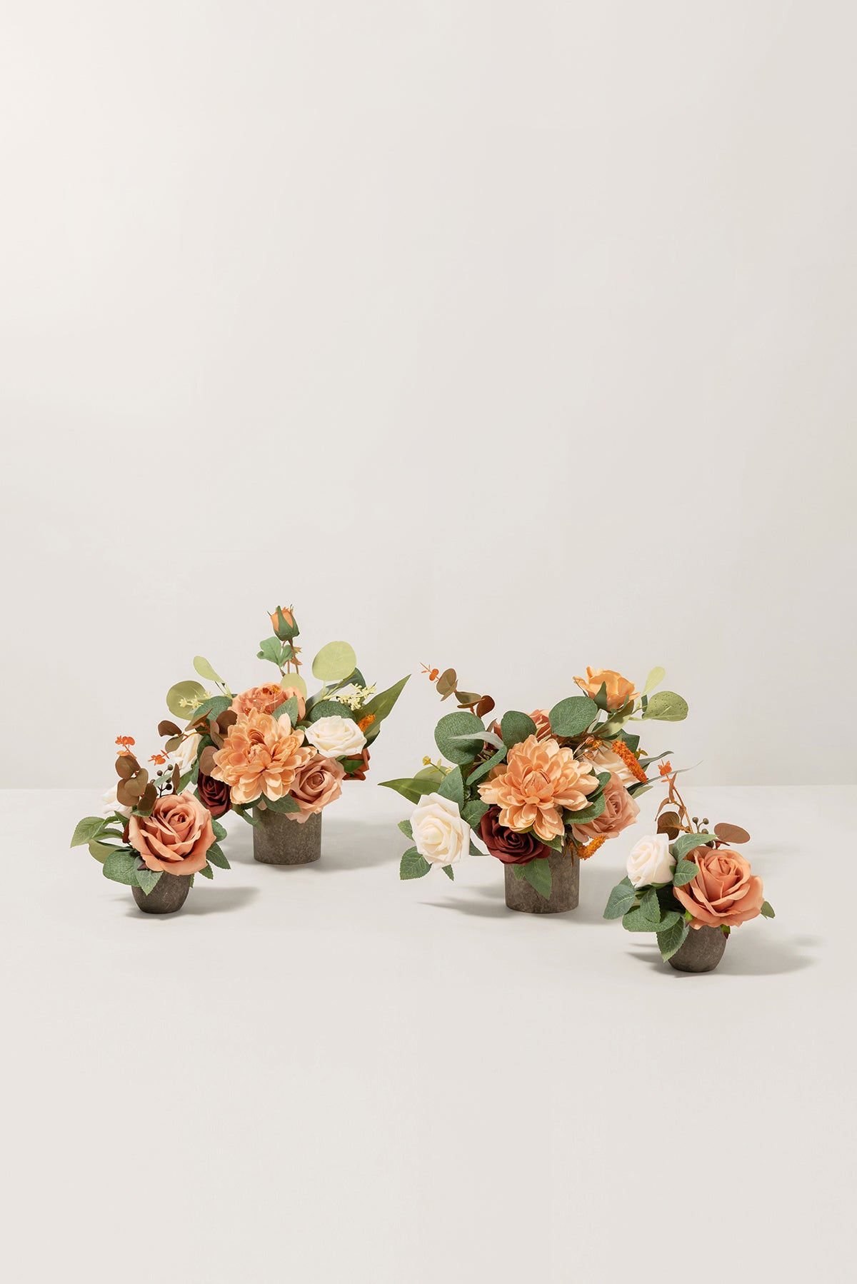 Assorted Floral Centerpiece Set in Sunset Terracotta