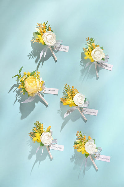 Additional Flower Decorations in Lemonade Yellow