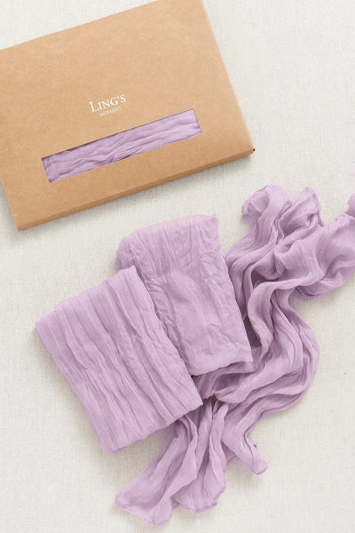 Cheesecloth Napkins in Lilac & Gold