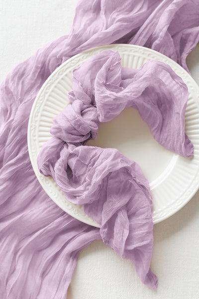 Cheesecloth Napkins & Table Runner Set for Reception - 12 Colors