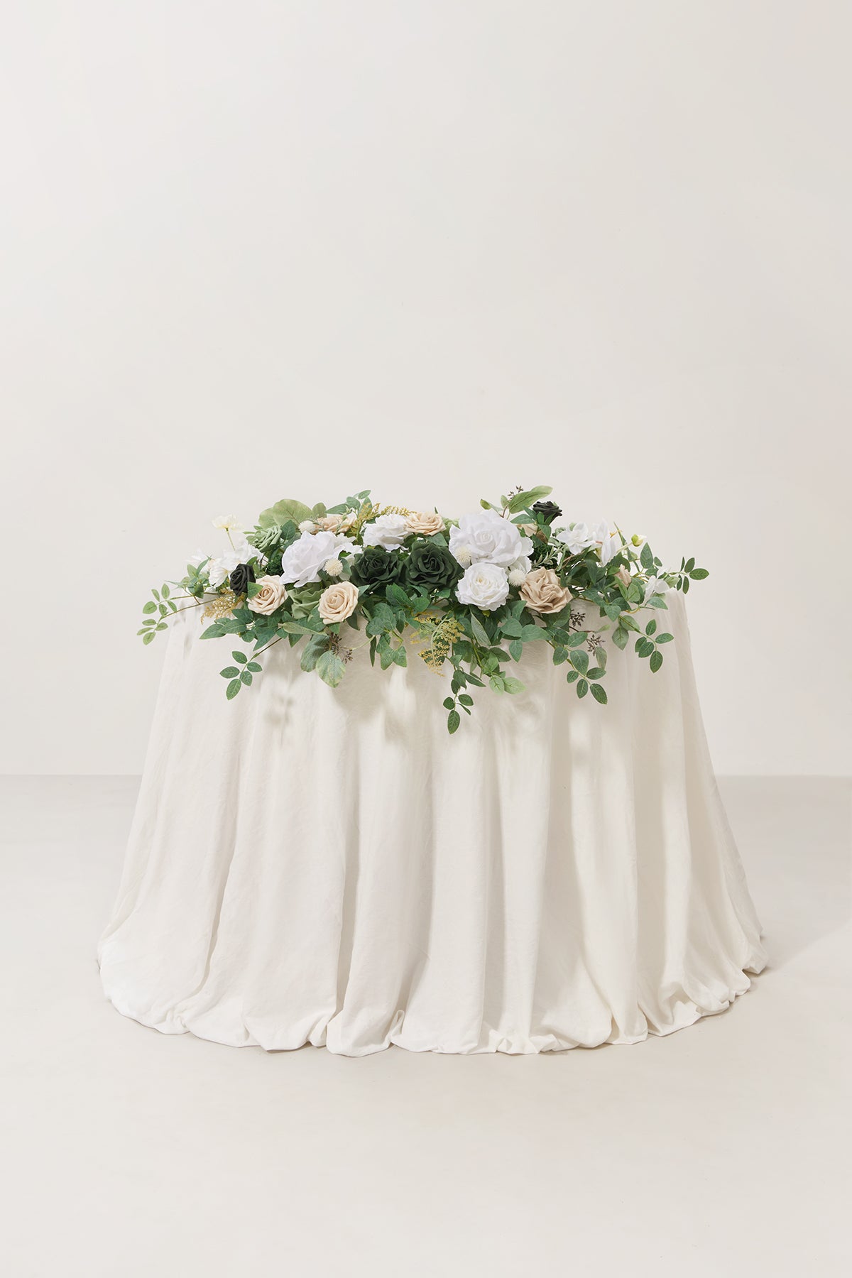 Head Table Floral Swags in Emerald & Tawny Beige