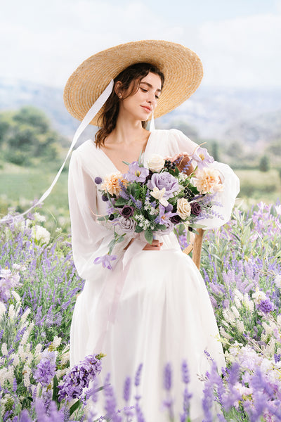 Pre-Arranged Wedding Flower Packages in French Lavender & Plum