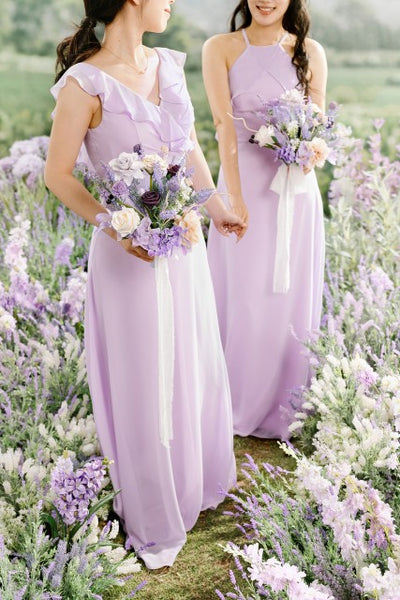 Pre-Arranged Wedding Flower Packages in French Lavender & Plum