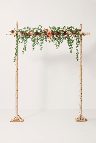 6.5ft Flower Garland with Hanging Vines in Sunset Terracotta