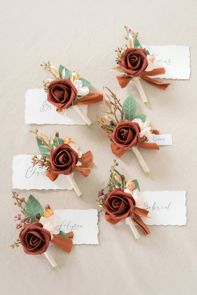 Pre-Arranged Wedding Flower Packages in Sunset Terracotta