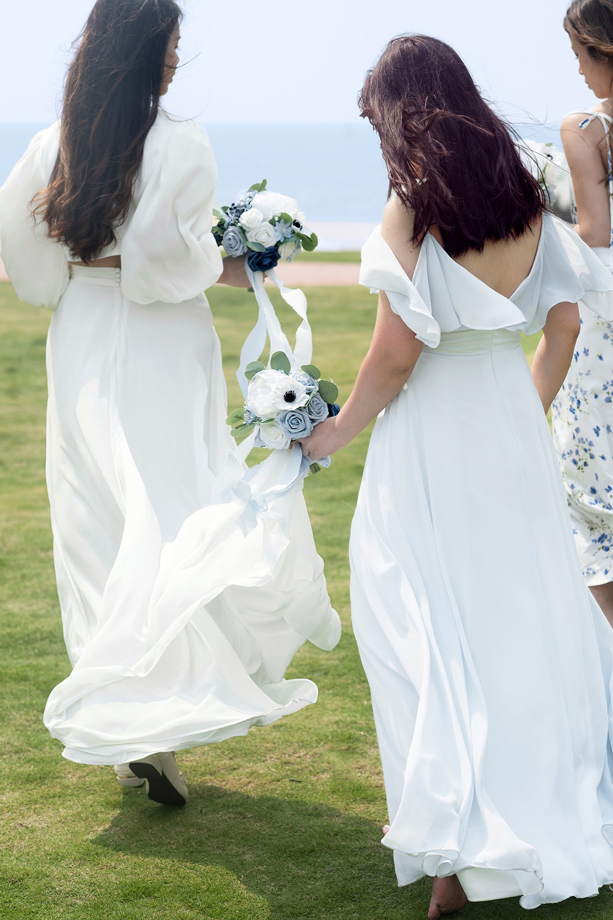 Pre-Arranged Wedding Flower Packages in Dusty Blue & Navy