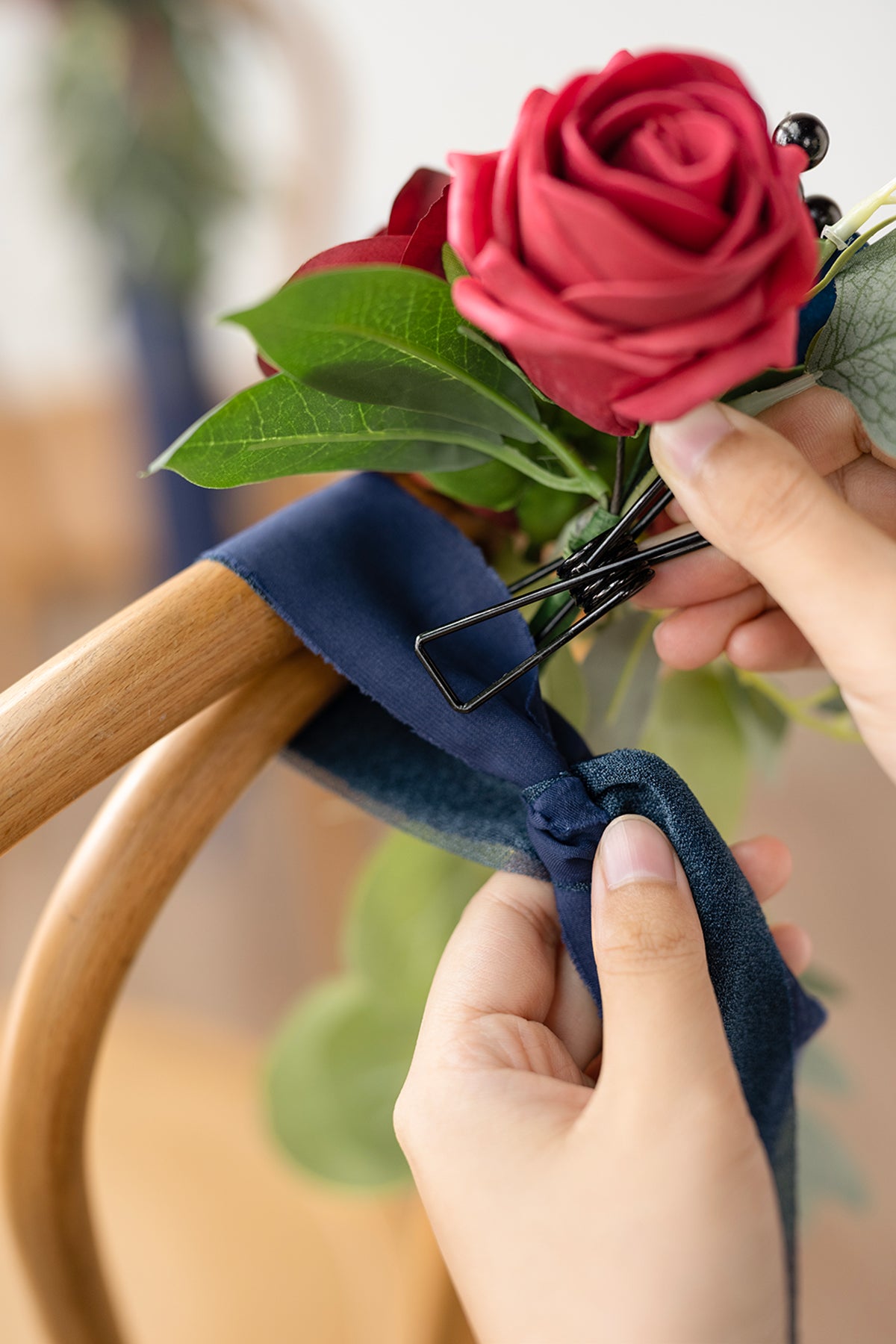 Aisle & Chair Decor in Burgundy & Navy