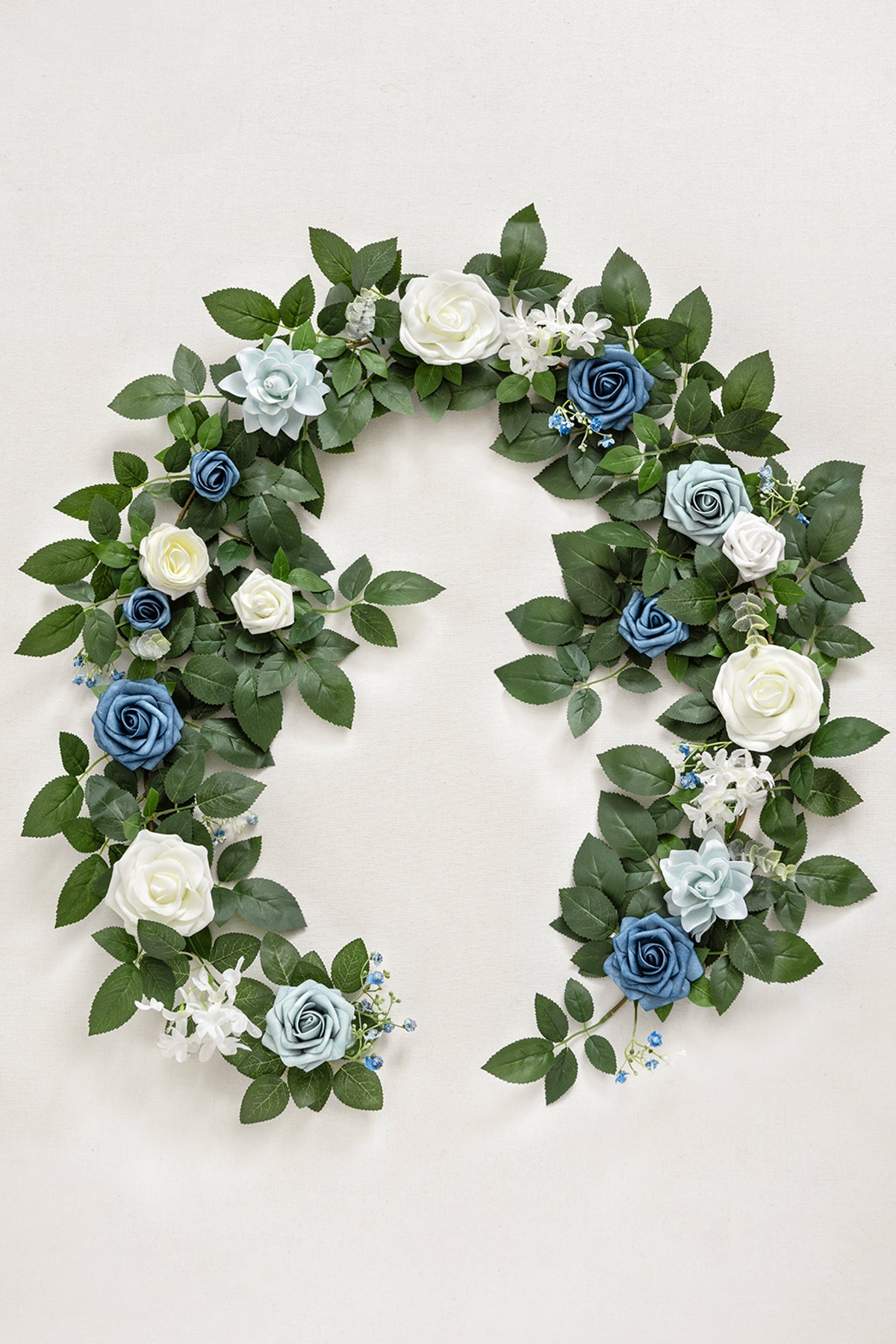 5ft Flower Garland in Dusty Blue & Navy