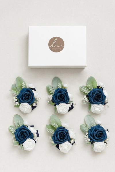 Wrist Corsages in Noble Navy Blue