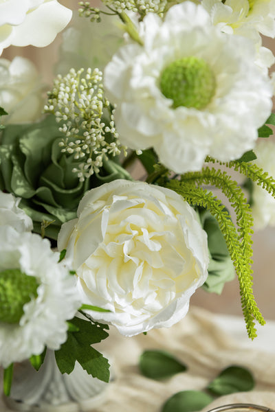 DIY Designer Flower Boxes in White & Sage