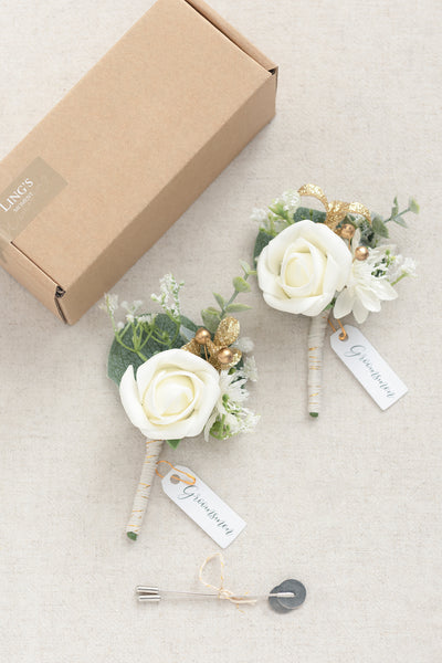 Additional Flower Decorations in White & Sage