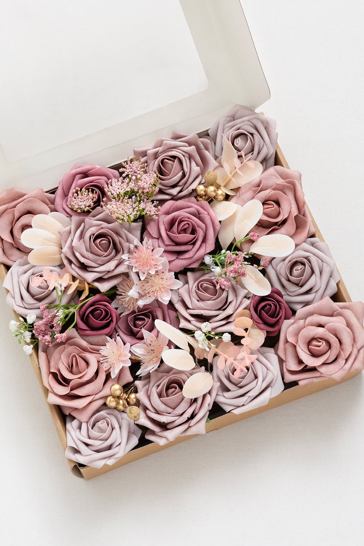 DIY Designer Flower Boxes in Dusty Rose & Cream