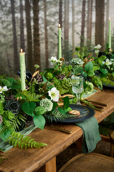 DIY Designer Flower Boxes in Forest Green & Gold