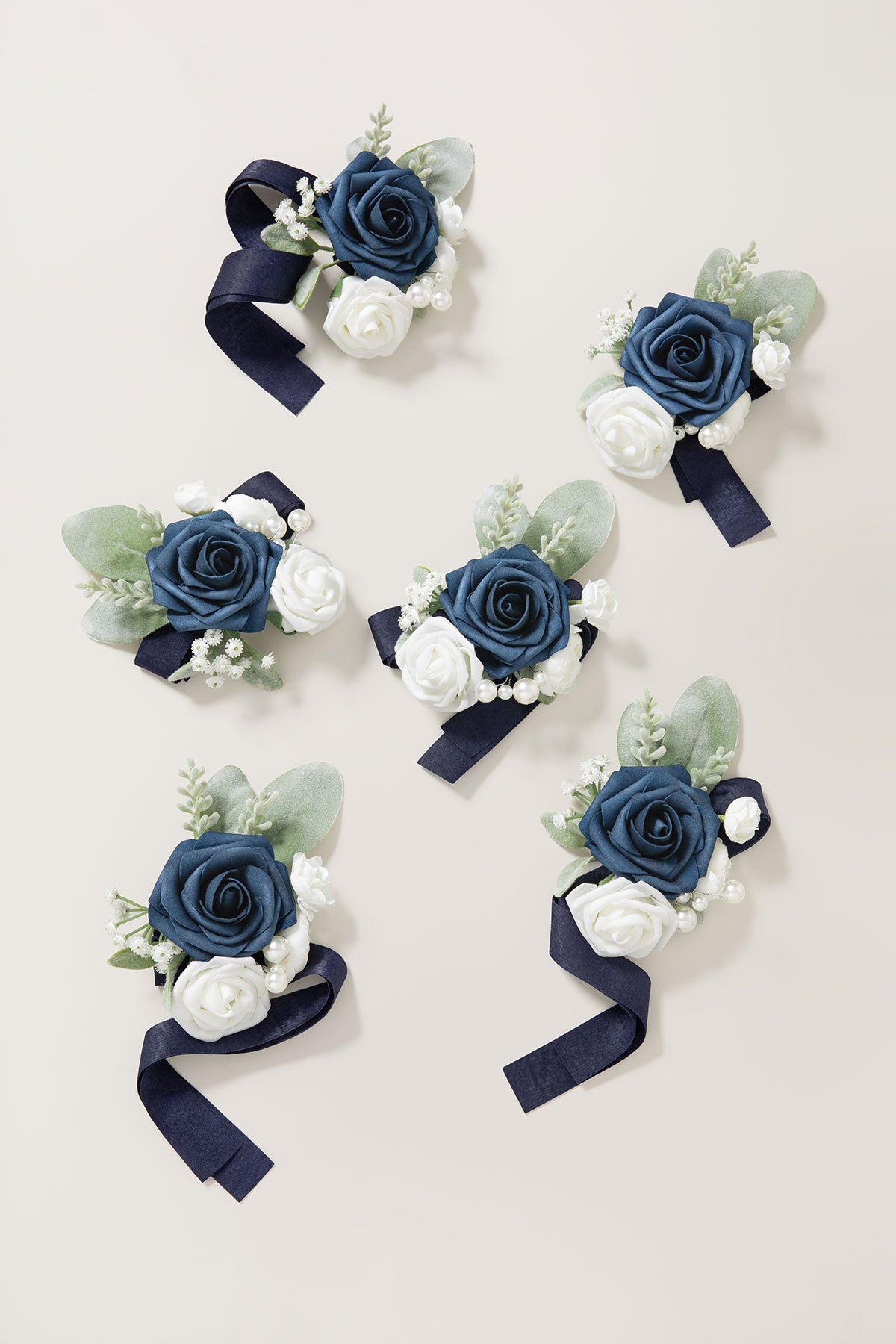 Wrist Corsages in Noble Navy Blue