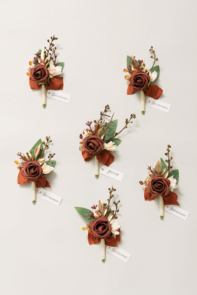 Pre-Arranged Wedding Flower Packages in Sunset Terracotta