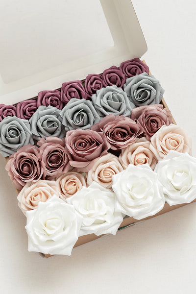 DIY Supporting Flower Boxes in Dusky Rose & Silver