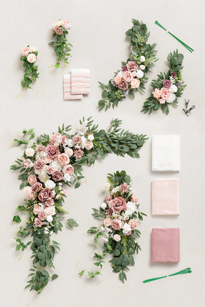 Pre-Arranged Wedding Flower Packages in Dusty Rose & Cream