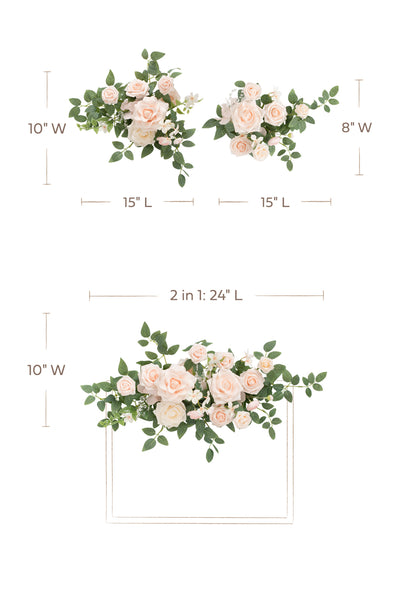 Flexible Combo Set Flower Sign Decor in Blush & Cream