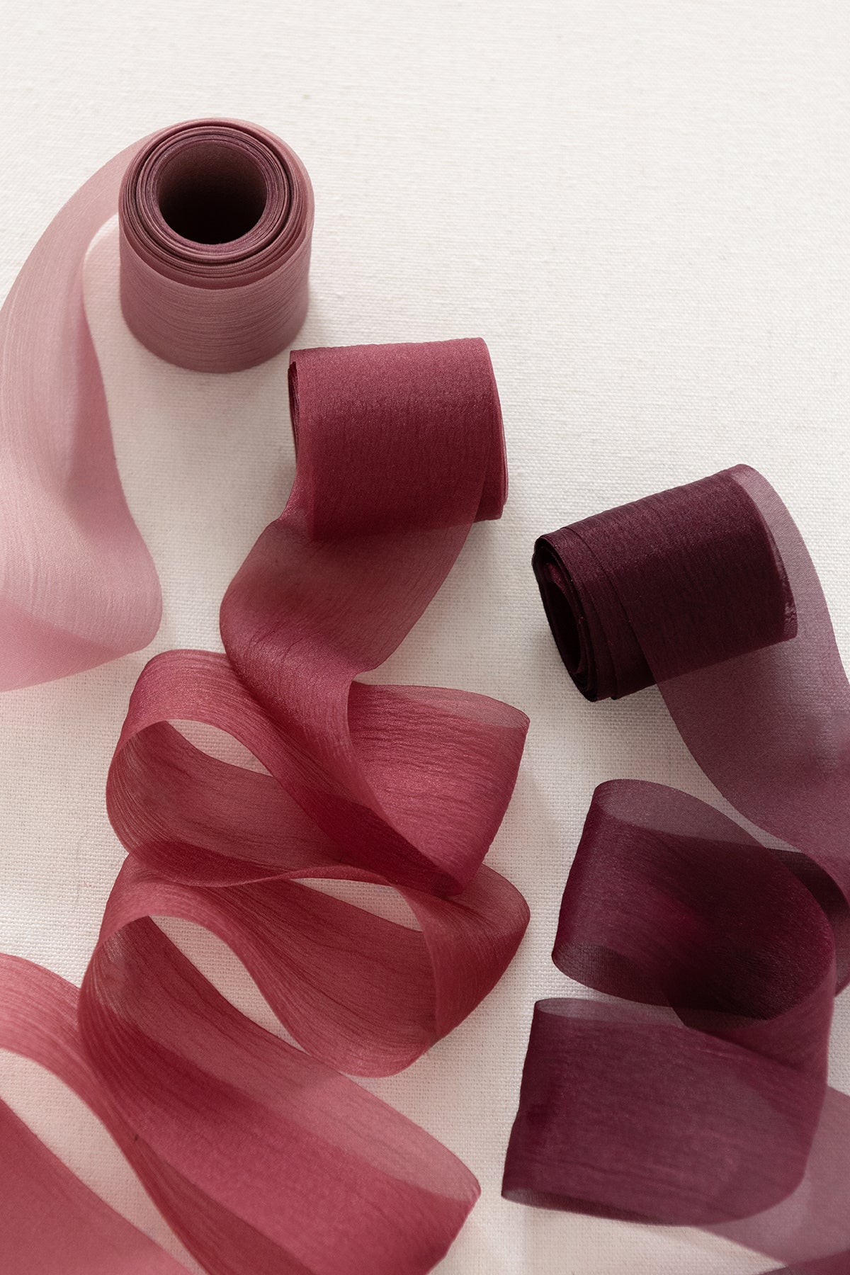 Ribbons in Burgundy & Dusty Rose