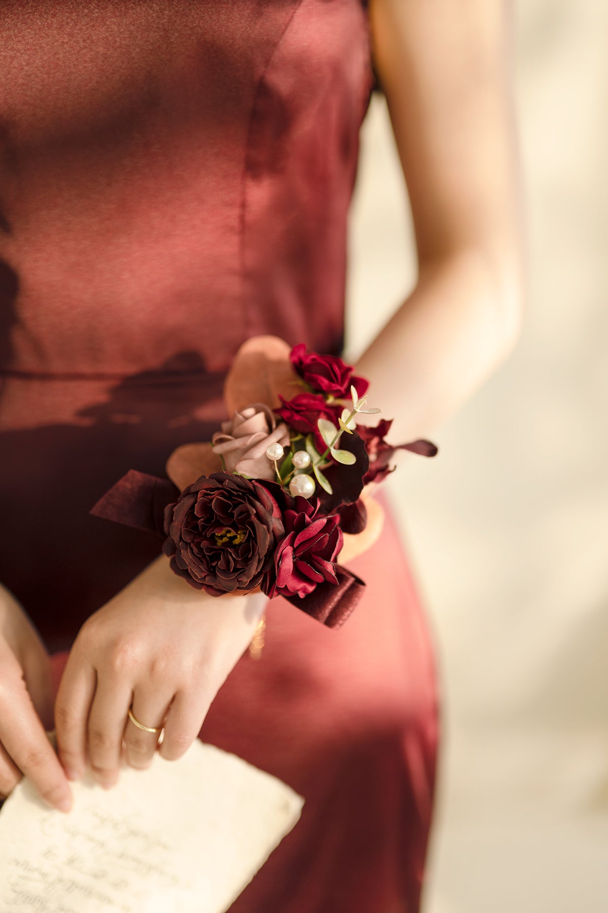 Additional Flower Decorations in Burgundy & Dusty Rose