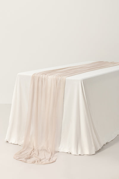 Table Linens in Blush & Cream