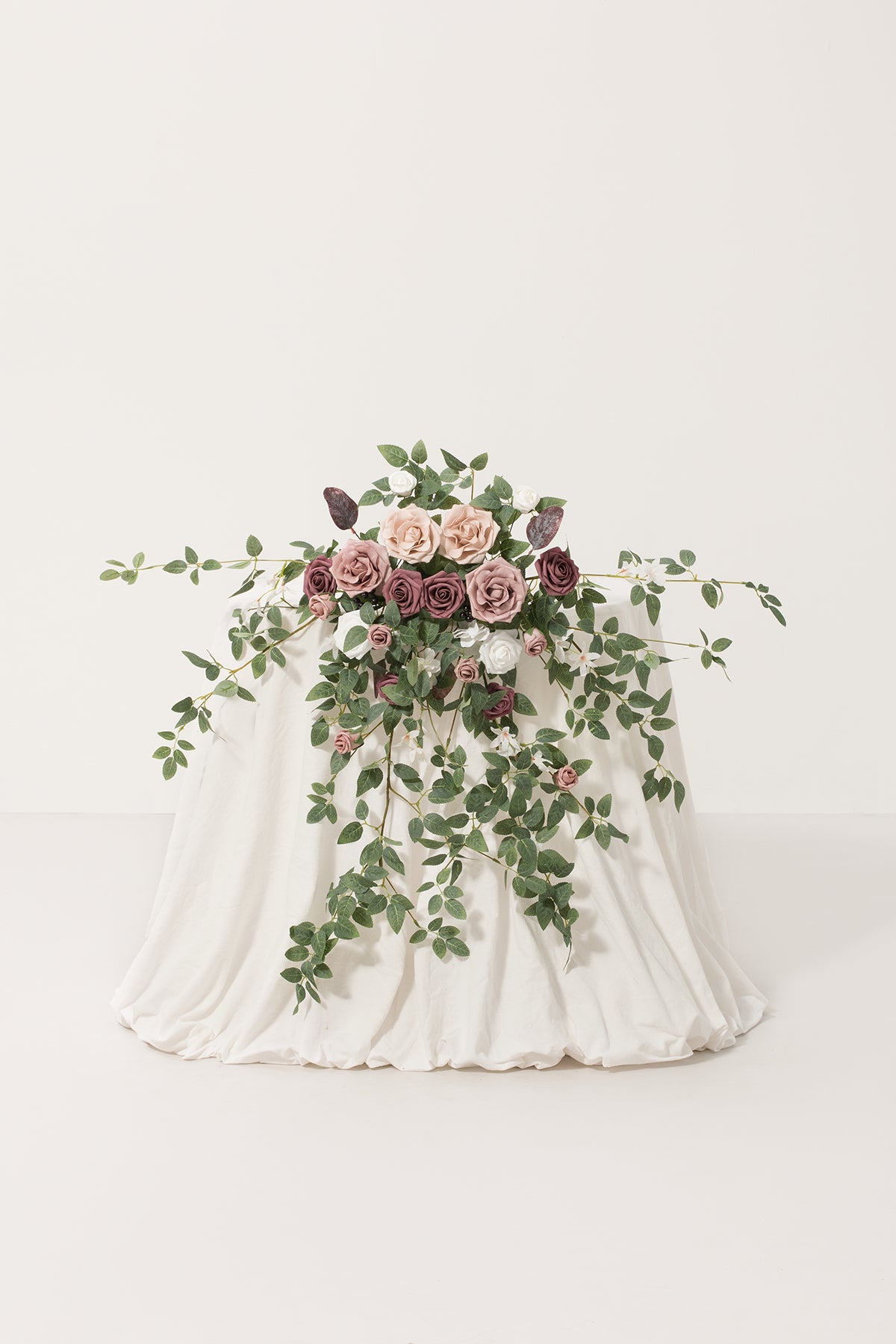 Sweetheart Table Floral Swags in Dusty Rose & Mauve