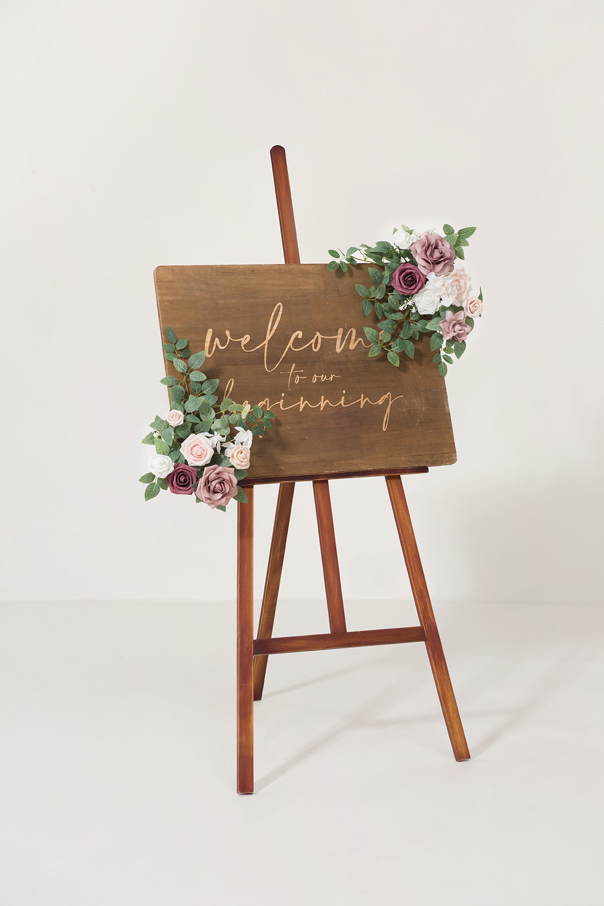 Flexible Combo Set Flower Sign Decor in Dusty Rose & Cream