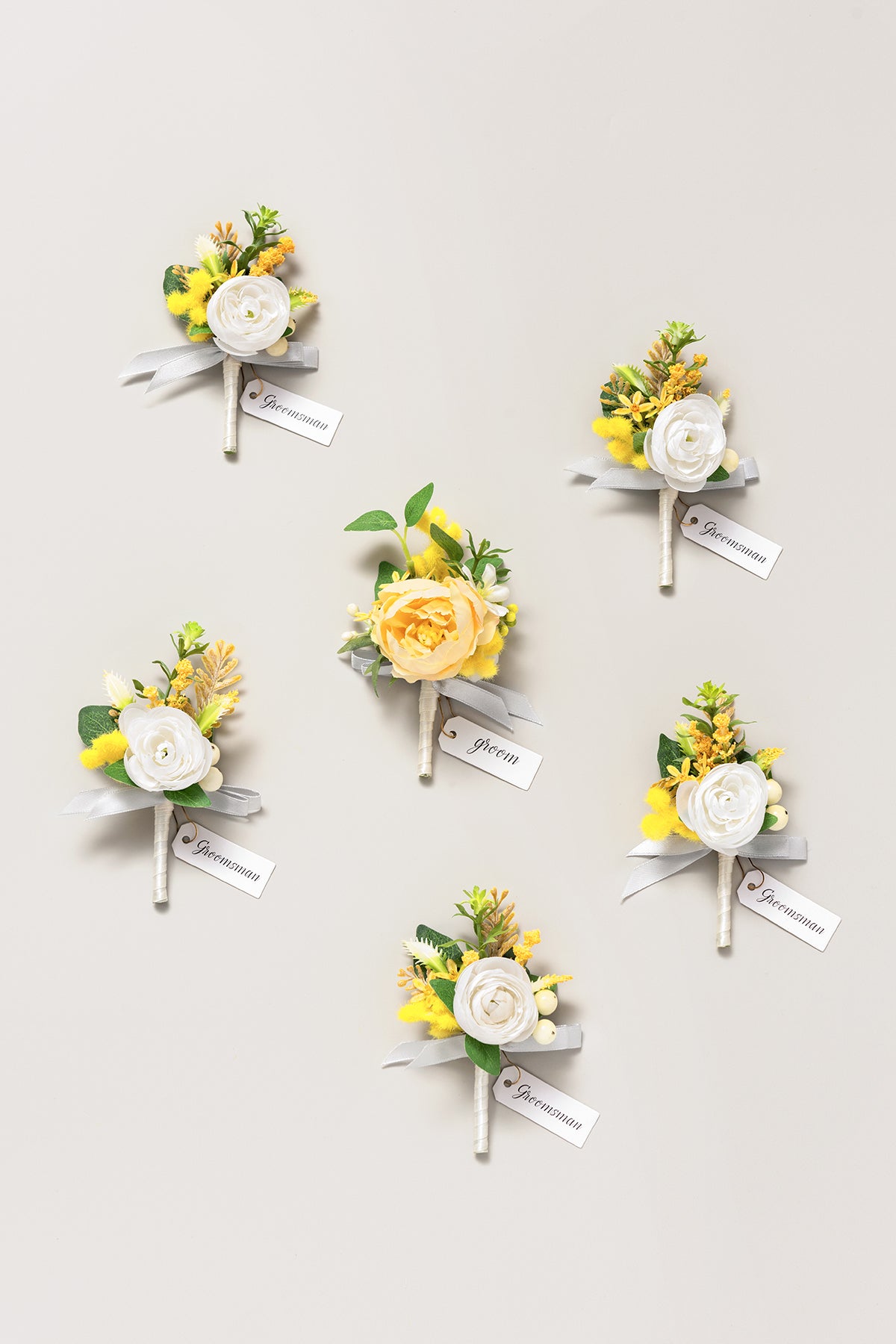 Boutonnieres in Lemonade Yellow | Clearance