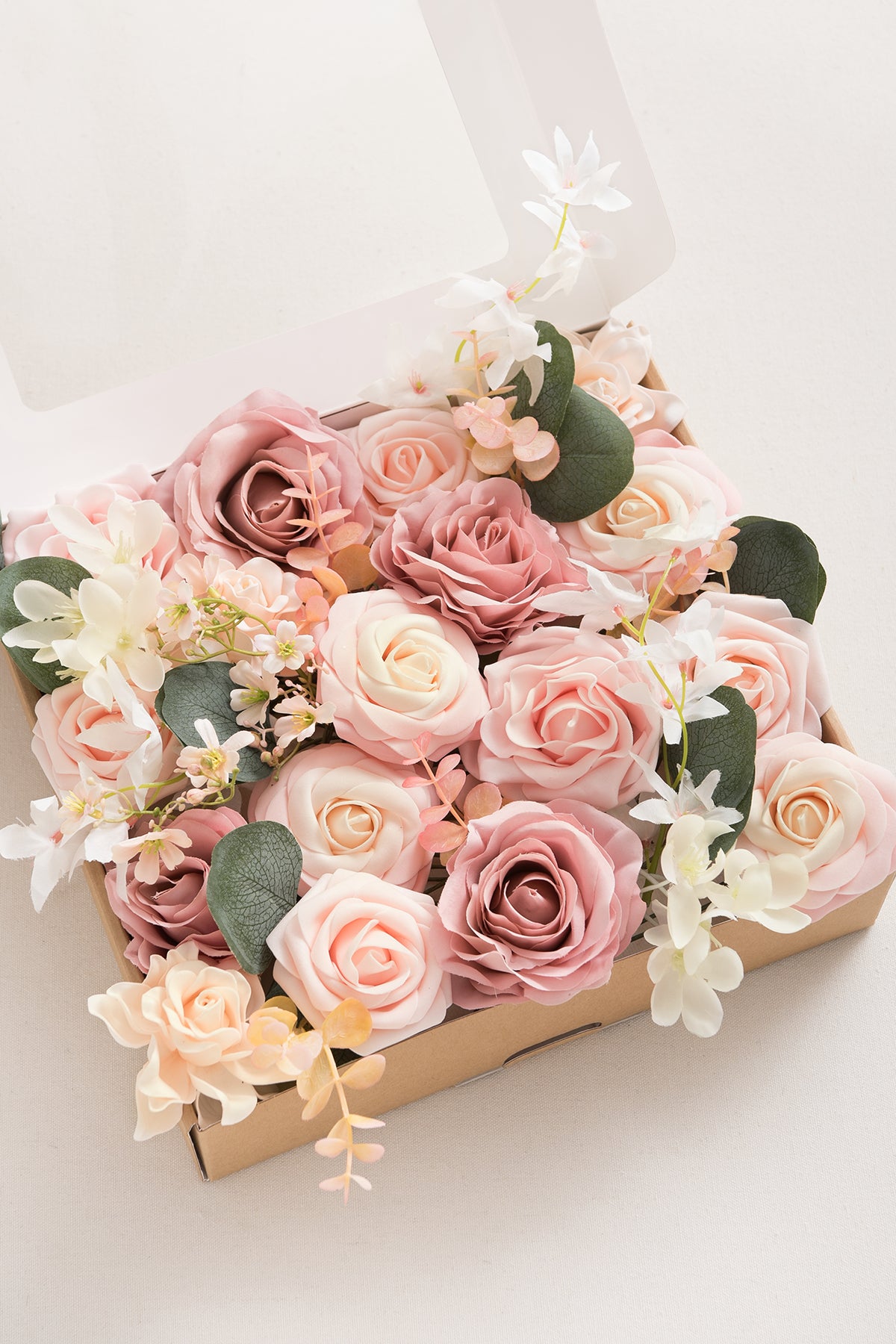 DIY Designer Flower Boxes in Blush & Cream