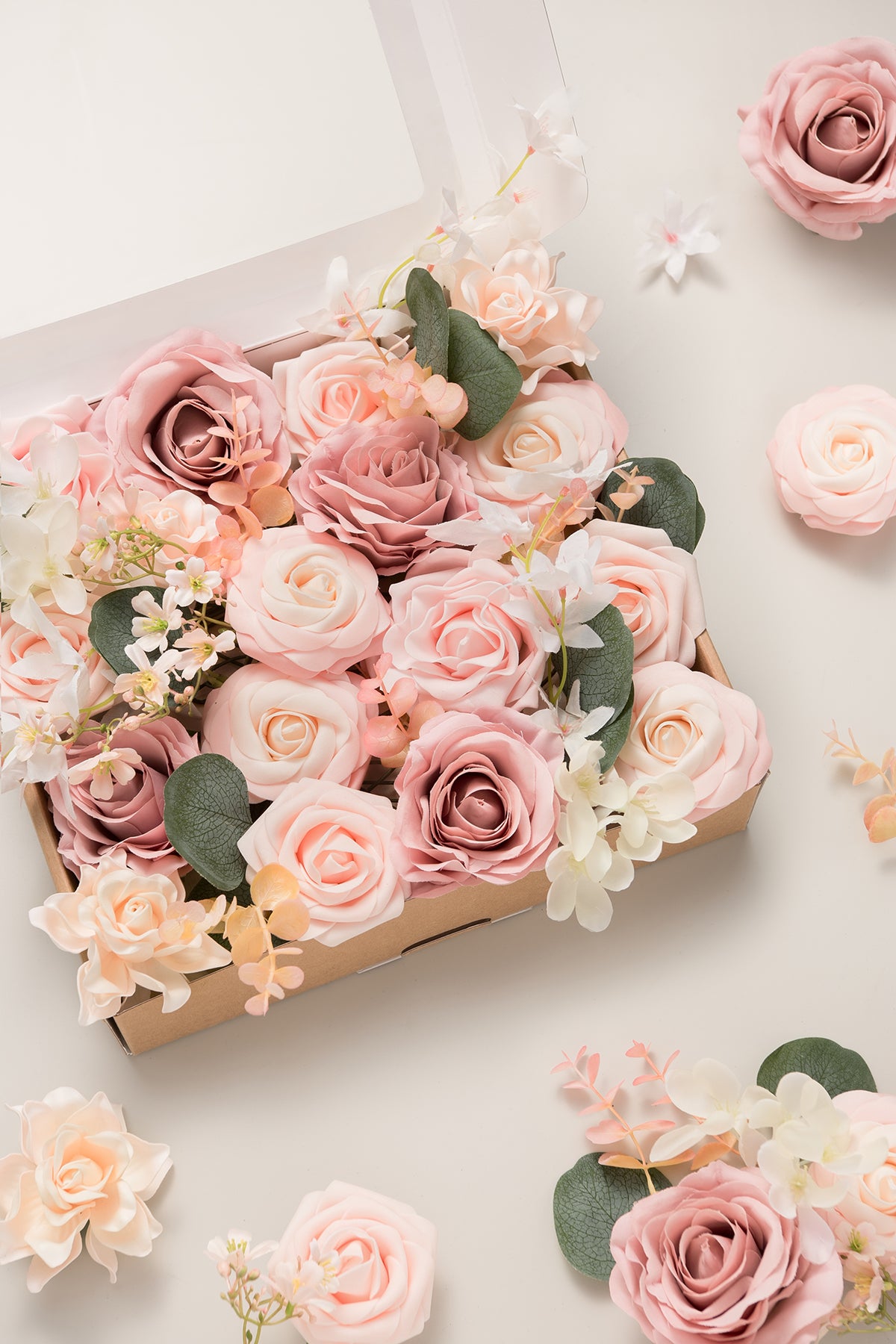 DIY Designer Flower Boxes in Blush & Cream