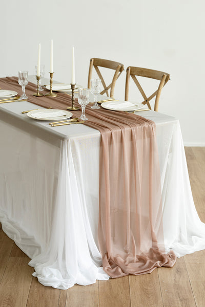 Romantic Sheer Table Runner 29" w x 10ft/14ft - 15 Colors