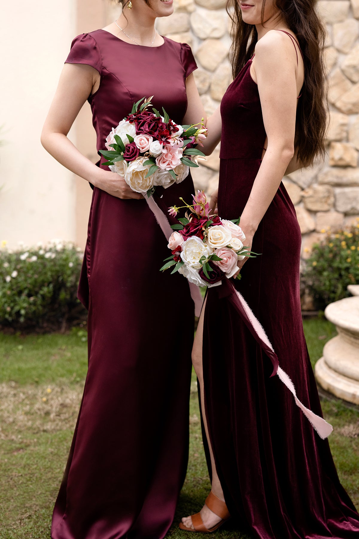 Pre-Arranged Bridal Flower Packages in Romantic Marsala